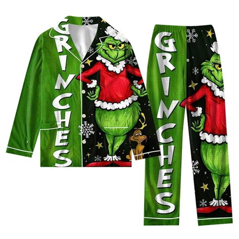 etsy grinch pajamas|grinch sleepwear for women.